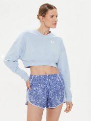 Under Armour Bluza Ua Rival Terry Os Crop Crw 1382738-539 Niebieski Loose Fit. Niebieskie bluzy damskie Under Armour, m, bez wzorów, z bawełny, sportowe, bez ramiączek, bez kaptura. Za 299.99 zł.