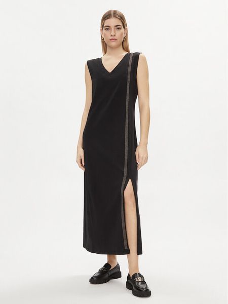 Liu Jo Sport Sukienka codzienna TA4262 JS088 Czarny Regular Fit. Czarne sukienki damskie Liu Jo Sport, na co dzień, s, bez wzorów, z bawełny, sportowe, bez kołnierzyka, bez ramiączek, proste. Za 289.99 zł.