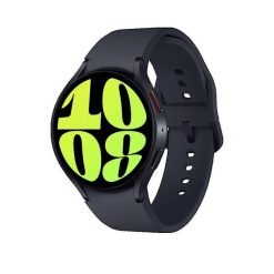 Zegarek smart Samsung Galaxy Watch6 44 mm Grafitowy. Czarne zegarki męskie SAMSUNG, bez wzorów. Za 1,464.25 zł.