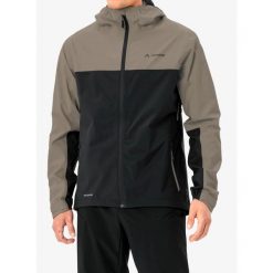 Kurtka przeciwdeszczowa męska Vaude Moab Rain Jacket. Szare kurtki męskie Vaude, m, bez wzorów, sportowe, bez kaptura. Za 644.99 zł.