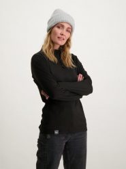 Bluza narciarska damska Poederbaas. Czarne bluzy damskie POEDERBAAS, na zimę, xl, bez wzorów, z materiału, eleganckie, bez ramiączek, bez kaptura. Za 151.68 zł.