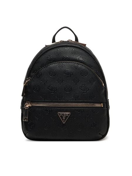 Guess Plecak HWPD71 18320 Czarny. Czarne plecaki damskie Guess, z aplikacjami, ze skóry. Za 538.99 zł.