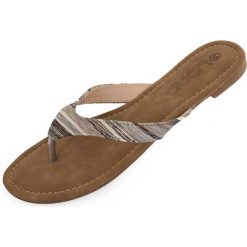 Damskie klapki Loap Herba Brown. Brązowe klapki damskie LOOP, na lato, bez wzorów, bez obcasa, bez zapięcia. Za 151.99 zł.