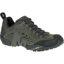 Buty trekkingowe męskie Merrell Intercept. Zielone trekkingi męskie Merrell, z gumy, bez zapięcia. Za 698.00 zł.