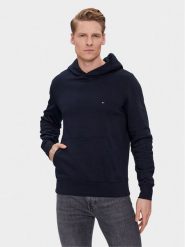 Tommy Hilfiger Bluza Flag Logo MW0MW34266 Granatowy Regular Fit. Niebieskie bluzy męskie Tommy Hilfiger, m, bez wzorów, z bawełny, bez ramiączek, bez kaptura. Za 259.99 zł.