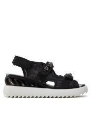 Le Silla Sandały Yui 6677S040ZGPPFED001 Czarny. Czarne sandały damskie LE SILLA, bez wzorów, z materiału, bez obcasa, na koturnie, bez zapięcia. Za 2,039.99 zł.