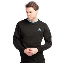 Bluza dresowa męska Puma SWxP Crew. Czarne bluzy męskie Puma, l, bez wzorów, z dresówki, casualowe, bez ramiączek, bez kaptura. Za 364.00 zł.