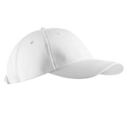 Czapka z daszkiem do golfa Inesis MW500. Białe czapki damskie INESIS, bez wzorów, z bawełny, sportowe. Za 19.99 zł.
