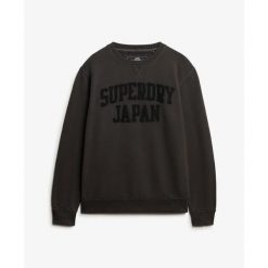 Bluza Superdry Vintage Athletic. Czarne bluzy męskie Superdry, m, bez wzorów, vintage, bez ramiączek, bez kaptura. Za 339.65 zł.