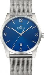 Zegarek OBAKU Zegarek męski Obaku Denmark V169GDCLMC srebrny. Szare zegarki męskie OBAKU, bez wzorów, srebrne. Za 558.00 zł.