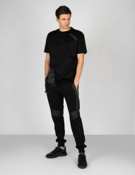 Les Hommes T-shirt "Oversize" | LKT152 703 | Oversized Fit Mercerized Cotton T-Shirt | Mężczyzna | Czarny. Czarne t-shirty męskie Les Hommes, m, bez wzorów, z bawełny, bez kołnierzyka, bez ramiączek. W wyprzedaży za 399.00 zł.