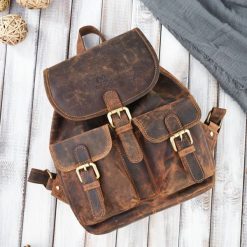 Plecak damski brązowy PAOLO PERUZZI T-16-BR. Brązowe plecaki damskie Paolo Peruzzi, bez wzorów, ze skóry, eleganckie. Za 259.99 zł.