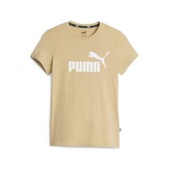 Koszulka damska Puma ESS Logo Tee. Brązowe bluzki damskie Puma, xs, bez wzorów, sportowe, bez kołnierzyka, bez ramiączek. W wyprzedaży za 88.05 zł.