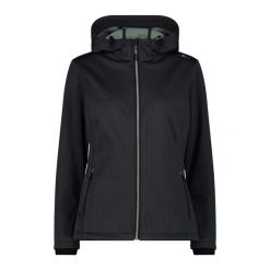 Damska kurtka turystyczna z kapturem CMP. Brązowe kurtki sportowe damskie CMP, s, bez wzorów, z softshellu, bez ramiączek, z kapturem. Za 403.50 zł.