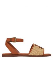 Nine West Sandały CWBFS181-03 Brązowy. Brązowe sandały damskie Nine West, bez wzorów, z materiału, bez obcasa, na płaskiej podeszwie, bez zapięcia. Za 117.99 zł.