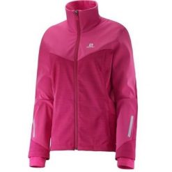 Kurtka trekkingowa damska Salomon Pulse Softshell. Czerwone kurtki sportowe damskie Salomon, m, bez wzorów, z softshellu, bez ramiączek, bez kaptura, trekkingowe. Za 252.00 zł.