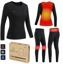 Mission Air E-UNDERWEAR Woman bielizna damska termoaktywna podgrzewana zestaw roz.M. Czerwona bielizna sportowa damska Mission Air, m, bez wzorów. Za 321.39 zł.