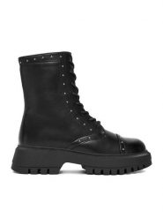 DeeZee Botki CEO-HY59067-7 Czarny. Czarne botki damskie DeeZee, bez wzorów, z materiału, bez obcasa, na płaskiej podeszwie, bez zapięcia. Za 189.99 zł.