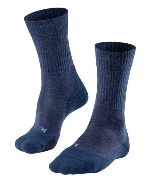 Skarpetki Falke TK2 Wool. Niebieskie skarpety męskie Falke, bez wzorów, z materiału. Za 167.50 zł.