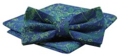 Mucha Męska Alties z Poszetką - Zielona we Wzór. Zielone krawaty i muchy Alties, bez wzorów, eleganckie. Za 54.00 zł.
