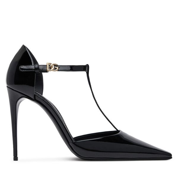 Szpilki Dolce&Gabbana. Czarne szpilki damskie Dolce&Gabbana, bez wzorów, bez obcasa, na szpilce, bez zapięcia. Za 3,079.00 zł.