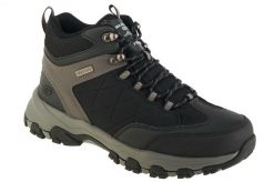 Buty trekkingowe męskie Skechers Selmen. Czarne trekkingi męskie Skechers, z materiału, przed kolano, bez zapięcia. Za 466.00 zł.