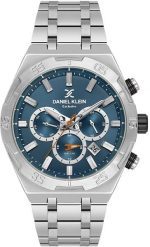 Zegarek Daniel Klein Męski niebieska tarcza 44 mm (DK.1.14207-4). Niebieskie zegarki męskie Daniel Klein, bez wzorów. Za 218.99 zł.