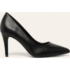 Answear - Szpilki Fiori&Spine. Czarne szpilki damskie ANSWEAR, bez wzorów, z materiału, bez obcasa, na obcasie, bez zapięcia. Za 149.90 zł.