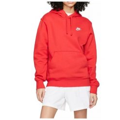 Bluza męska sportowa Nike Sportswear Club Fleece z kapturem. Czerwone bluzy sportowe męskie Nike, m, bez wzorów, bez ramiączek, do piłki nożnej. W wyprzedaży za 189.00 zł.