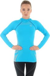 Brubeck Bluza damska z kapturem Fitness turkusowa r. XL (LS11360). Niebieskie bluzy damskie Brubeck, xl, bez wzorów, bez ramiączek, z kapturem. Za 99.02 zł.