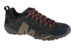 Buty trekkingowe męskie Merrell Intercept. Szare trekkingi męskie Merrell, z materiału, bez zapięcia. Za 629.99 zł.