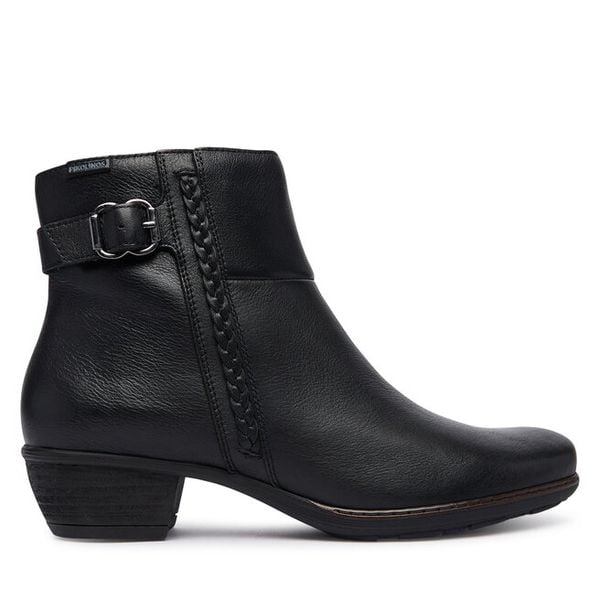 Botki Pikolinos. Czarne botki damskie Pikolinos, bez wzorów, bez obcasa, na słupku, bez zapięcia. Za 759.99 zł.
