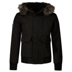 Kurtka Superdry Everest. Czarne kurtki męskie Superdry, na zimę, s, z aplikacjami, z elastanu, klasyczne, bez kaptura. Za 803.90 zł.