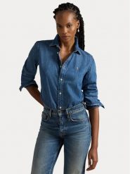 Polo Ralph Lauren Koszula jeansowa 211969458001 Niebieski Slim Fit. Niebieskie koszule damskie Polo Ralph Lauren, bez wzorów, z jeansu, bez kołnierzyka, bez ramiączek. Za 859.99 zł.