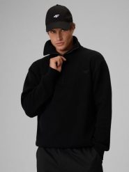 4F Sweter regular z wełną męski - czarny S. Czarne swetry męskie 4F, l, bez wzorów, z jeansu, biznesowe, bez kołnierzyka, bez ramiączek. Za 269.99 zł.