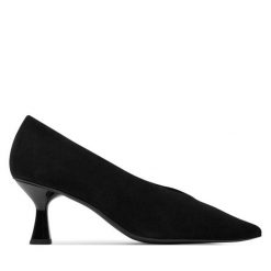 Czółenka HÖGL. Czarne czółenka damskie HÖGL, bez wzorów, bez obcasa, bez zapięcia. Za 449.99 zł.