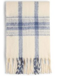 Vila szalik z frędzlami - VIMimi Kobiety biały|niebieski, ONE SIZE. Białe szaliki damskie Vila, bez wzorów. Za 44.95 zł.