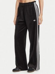 Adidas Spodnie dresowe Velour LG4295 Czarny Loose Fit. Czarne spodnie dresowe damskie Adidas, bez wzorów, z dresówki. Za 299.99 zł.