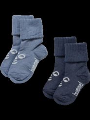 Hummel Skarpety hmlMINI WOOL 2-PACK z wełny – OMBRE BLUE/FLINT STONE. Niebieskie skarpety męskie Hummel, bez wzorów, dziergany. Za 96.50 zł.