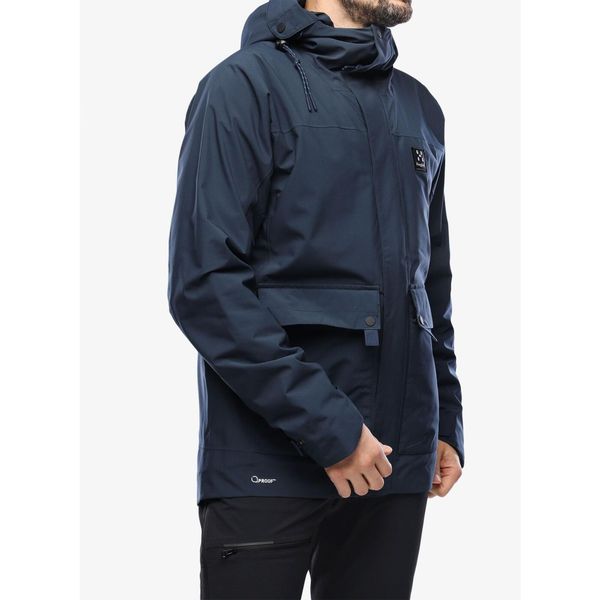 Kurtka ocieplana męska Haglofs Orsa Jacket. Niebieskie kurtki męskie Haglöfs, m, bez wzorów, sportowe, bez kaptura. W wyprzedaży za 1,124.00 zł.