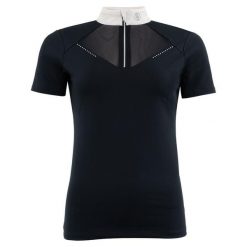 Damska koszulka polo na zawody BR Equitation Zapopan. Czarne bluzki damskie BR, bez wzorów, sportowe, bez kołnierzyka, bez ramiączek. Za 248.50 zł.