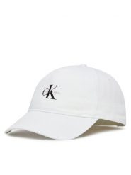 Calvin Klein Czapka z daszkiem Monologo Printed Baseball Cap LV04K5027G Biały. Białe czapki damskie Calvin Klein, bez wzorów, z bawełny. Za 129.99 zł.