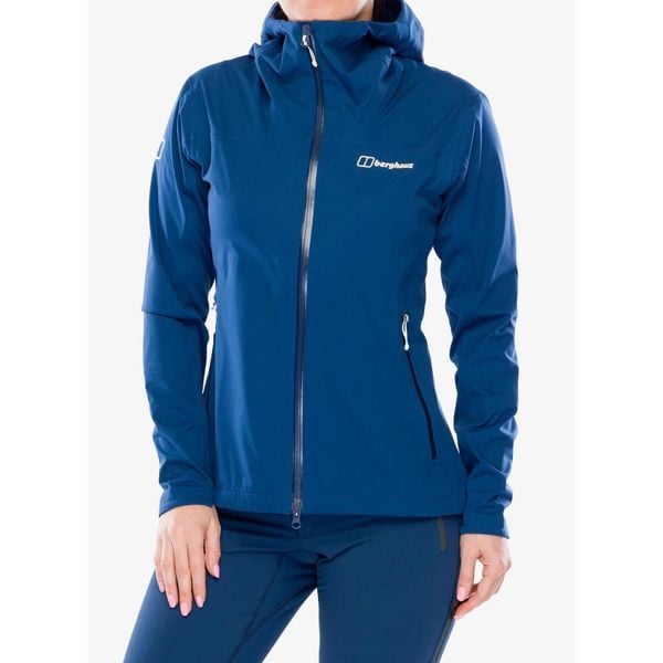 Kurtka softshell damska Berghaus Ridge-Roamer 3L Softshell Jacket. Niebieskie kurtki sportowe damskie Berghaus, l, bez wzorów, z softshellu, bez ramiączek, bez kaptura, trekkingowe. Za 812.99 zł.