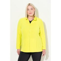 Damskie Bluza polarowa system modułowy do wpinania z recyklingu. Zielone bluzy damskie Ulla Popken, plus size, bez wzorów, z materiału, bez ramiączek, bez kaptura. W wyprzedaży za 159.99 zł.