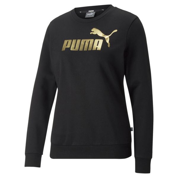 Puma Bluza Ess+ Metallic Logo 84995601. Czarne bluzy damskie Puma, m, bez wzorów, bez ramiączek, bez kaptura. Za 156.99 zł.