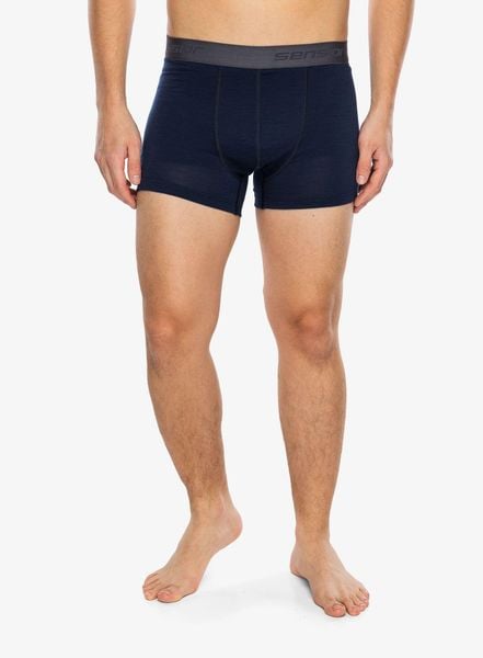 Bokserki termoaktywne Sensor Merino Active Boxers. Niebieskie bokserki męskie Sensor, bez wzorów, z materiału. Za 159.49 zł.