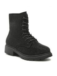 Jenny Fairy Trapery WS5150-06 Czarny. Czarne trapery damskie Jenny Fairy, z materiału, bez zapięcia. Za 179.99 zł.