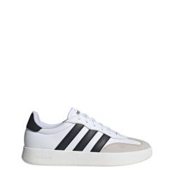 Buty Barreda. Białe buty zimowe męskie Adidas, bez wzorów, ze skóry, bez obcasa, bez zapięcia. Za 279.00 zł.