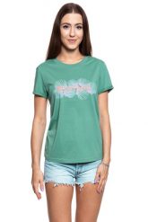 MUSTANG T SHIRT DAMSKI Alina C Print 1009481 6318. Zielone t-shirty damskie Mustang, s, bez wzorów, bez kołnierzyka, bez ramiączek. W wyprzedaży za 39.99 zł.
