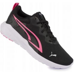 Damskie buty sportowe do biegania Puma All-Day Active. Czarne obuwie sportowe damskie Puma, bez wzorów, bez zapięcia, do biegania. Za 119.00 zł.